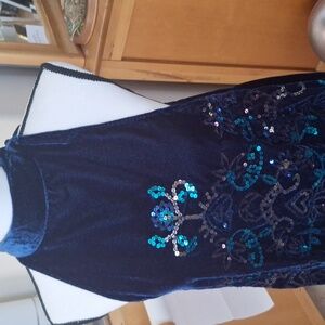 Free People Blue Velvet Party Dress XS
